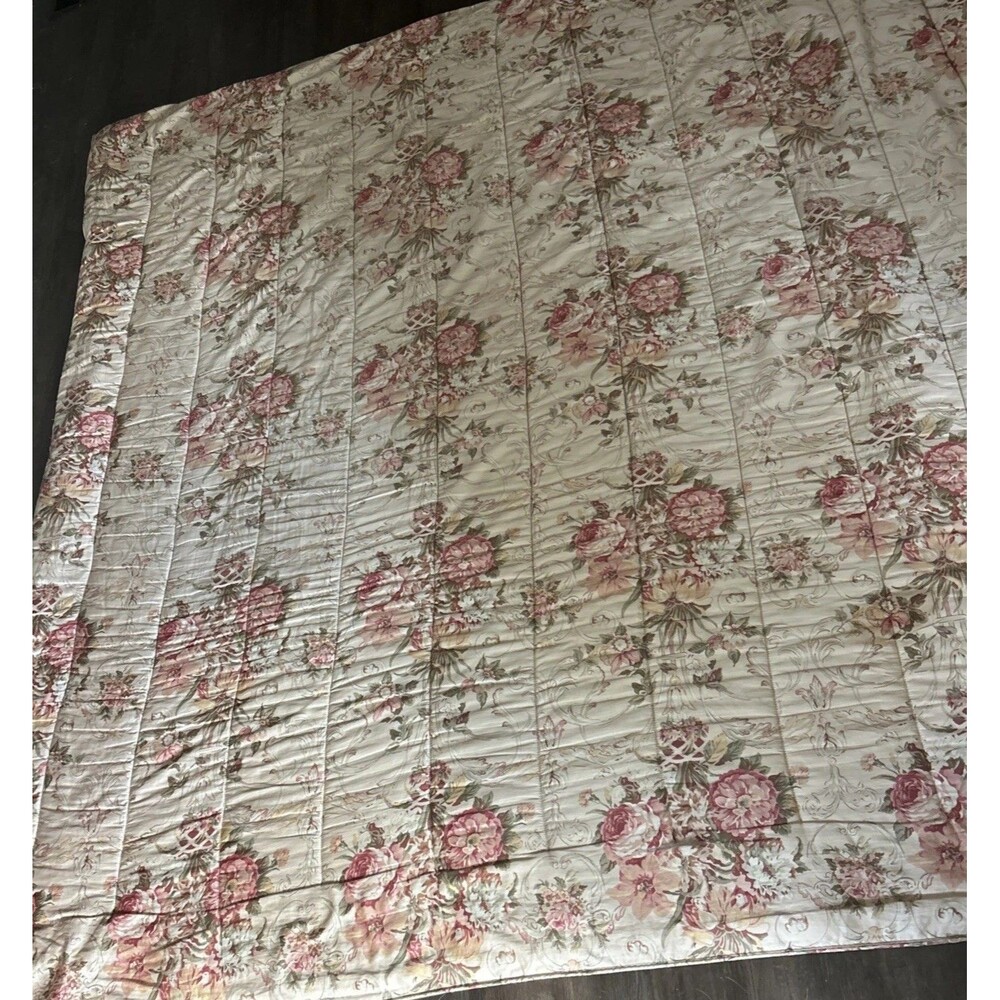 Vintage Ralph Lauren Genevieve Bedspread Queen 92x102 Corner Wear See Pictures
